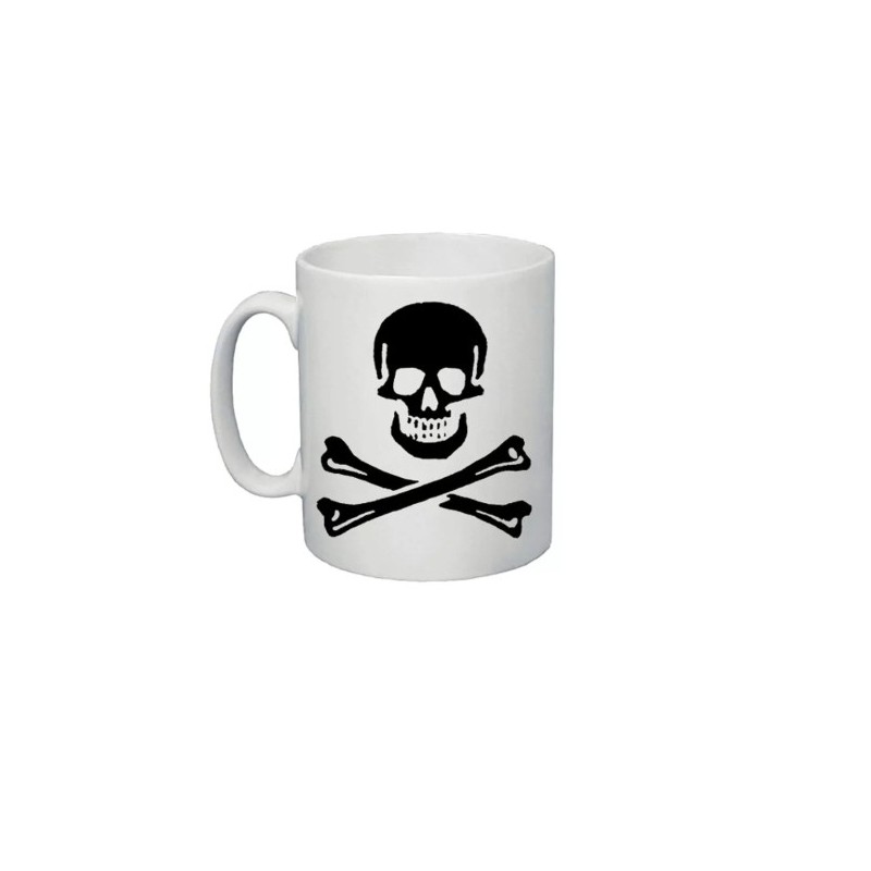 tazza mug 8x10 cm disegno teschio idea regalo halloween scherzo