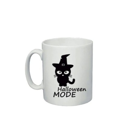 tazza mug 8x10 cm scritta halloween mode gatto nero idea regalo halloween