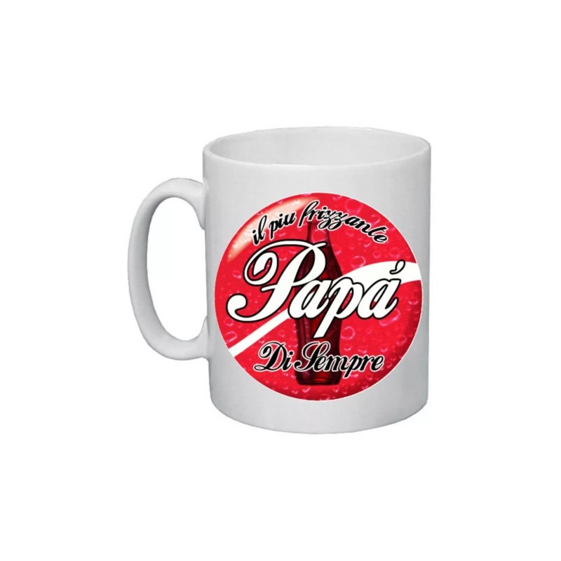 tazza mug 8x10 cm scritta il piu frizzante papa' festa idea regalo compleanno