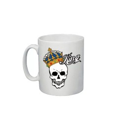 tazza mug 8x10 cm scritta king teschio idea regalo halloween