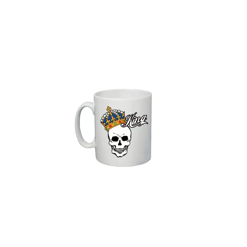 tazza mug 8x10 cm scritta king teschio idea regalo halloween