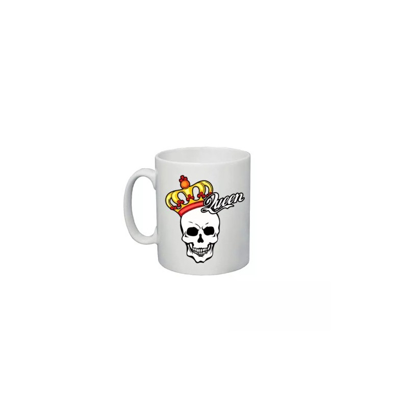 tazza mug 8x10 cm scritta queen teschio idea regalo halloween