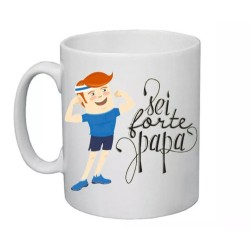 tazza mug 8x10 cm scritta sei forte papa' festa idea regalo compleanno