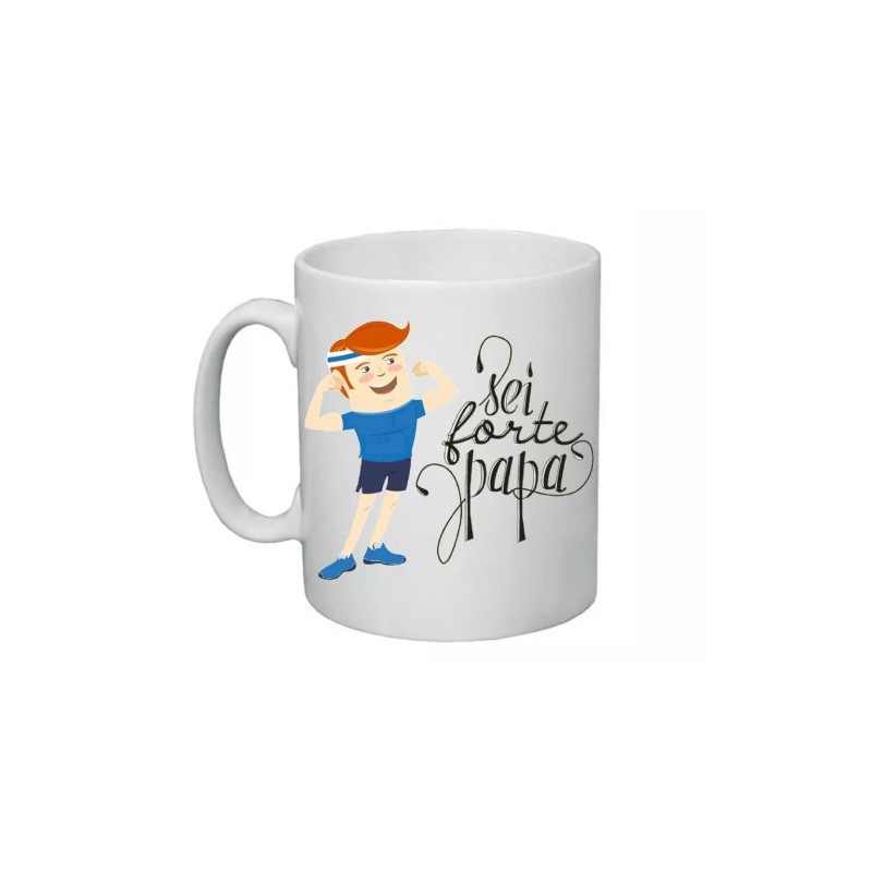 tazza mug 8x10 cm scritta sei forte papa' festa idea regalo compleanno