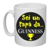 tazza mug 8x10 cm scritta sei un papa' da guinnes festa idea regalo compleanno