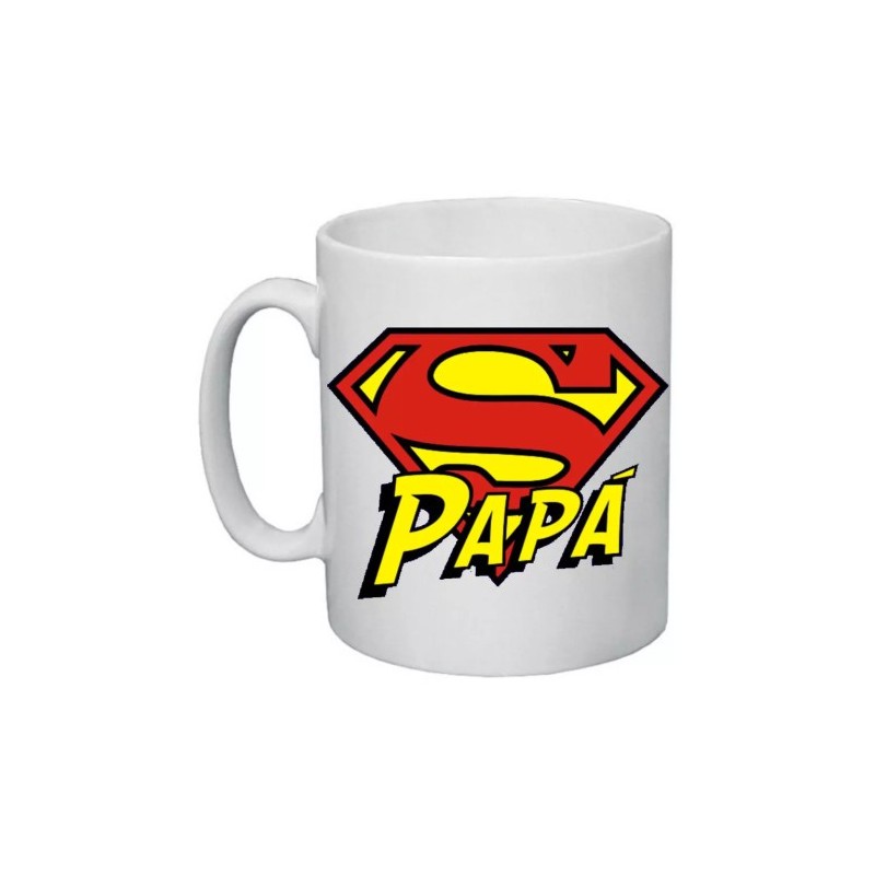 tazza mug 8x10 cm scritta super papa' festa idea regalo compleanno