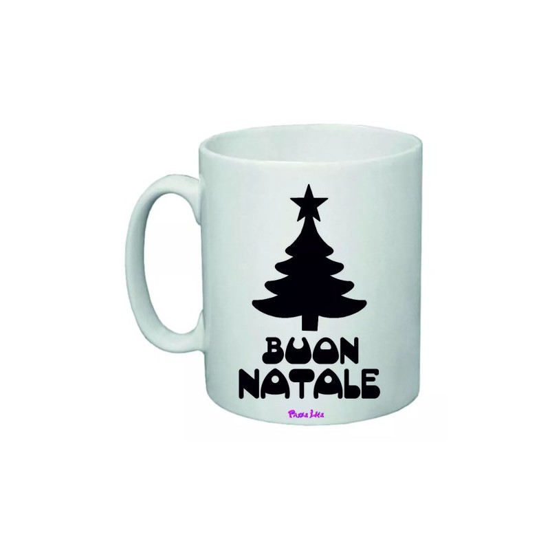 tazza mug 8x10 disegno albero natale scritta buon natale idea regalo