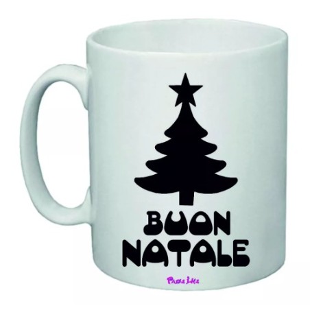 tazza mug 8x10 disegno albero natale scritta buon natale idea regalo
