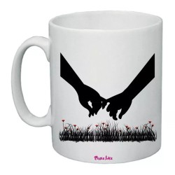 tazza mug 8x10 disegno mani amore festa innamorati regalo uomo donna