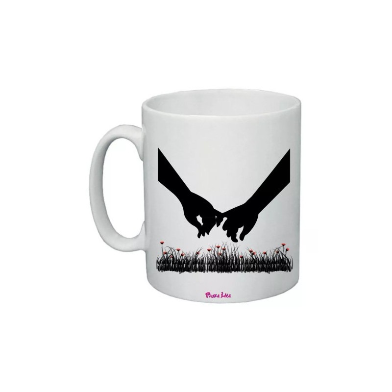 tazza mug 8x10 disegno mani amore festa innamorati regalo uomo donna