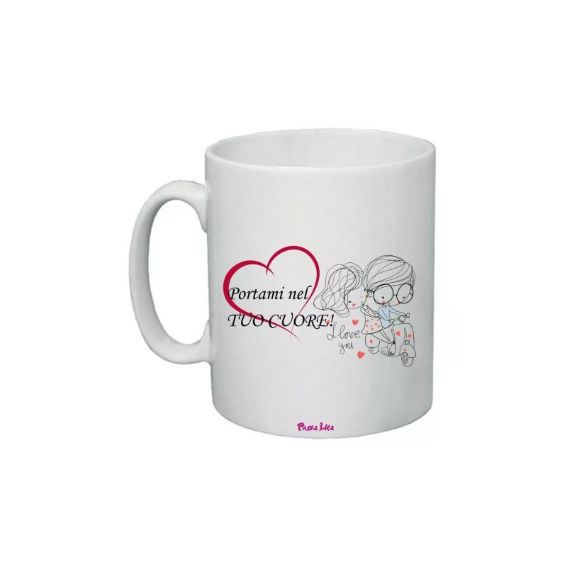 tazza mug 8x10 portami nel tuo cuore amore festa innamorati regalo uomo donna