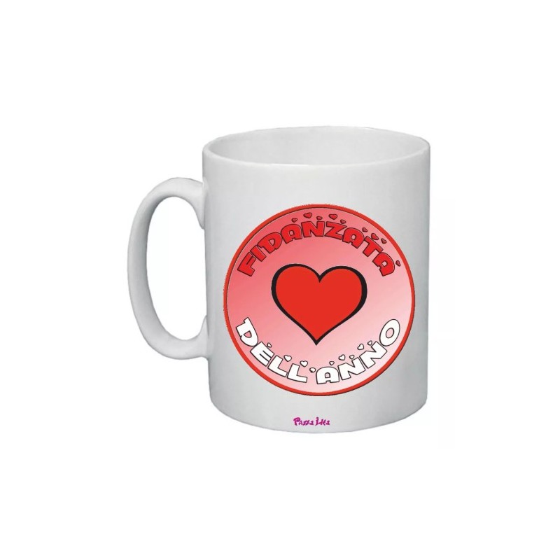 tazza mug 8x10 scritta fidanzata dell'anno idea regalo san valentino amore