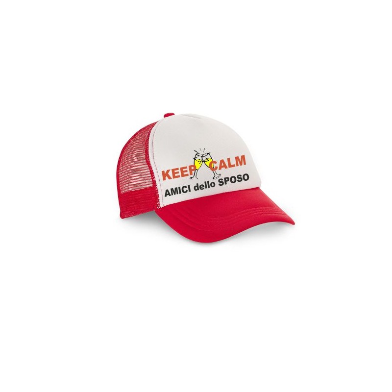 CAPPELLINO CON VISIERA IN POLIESTERE KEEP CAL AMICI DELLO SPOSO