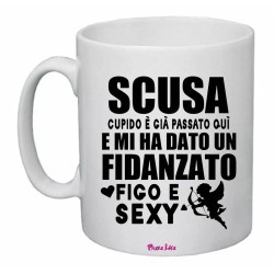 tazza mug 8x10 scritta fidanzato figo e sexy san valentino amore regalo cupido