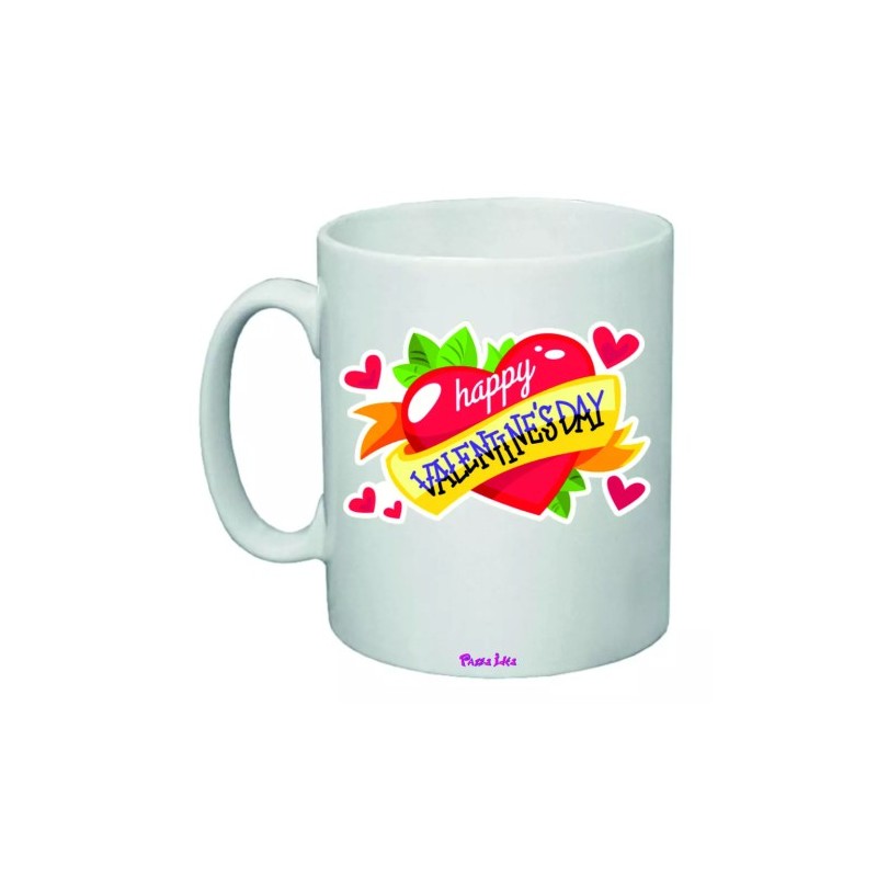 tazza mug 8x10 scritta happy valentine's day idea regalo san valentino cuori