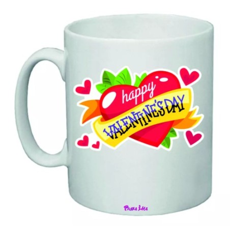 tazza mug 8x10 scritta happy valentine's day idea regalo san valentino cuori