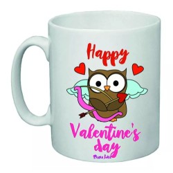 tazza mug 8x10 scritta happy valentine's day regalo san valentino gufo cuori