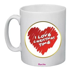 tazza mug 8x10 scritta i love christmas time idea regalo natale
