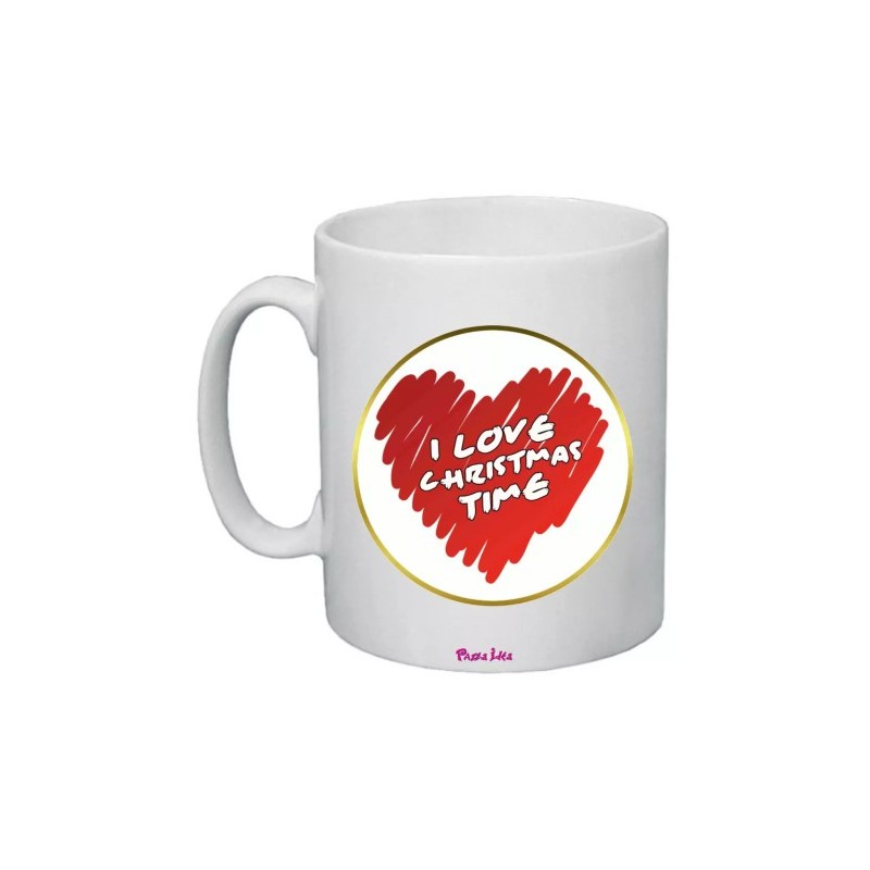 tazza mug 8x10 scritta i love christmas time idea regalo natale