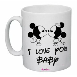 tazza mug 8x10 scritta i love you baby topolino san valentino amore regalo