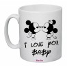 tazza mug 8x10 scritta i love you baby topolino san valentino amore regalo