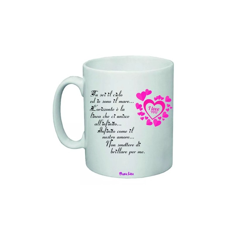 tazza mug 8x10 scritta i love you poesia idea regalo san valentino uomo donna