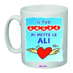 tazza mug 8x10 scritta il uo amore mi mette le ali idea regalo san valentino