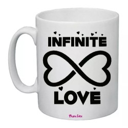 tazza mug 8x10 scritta infinite love infinito regalo san valentino uomo donna