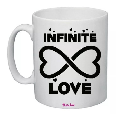tazza mug 8x10 scritta infinite love infinito regalo san valentino uomo donna