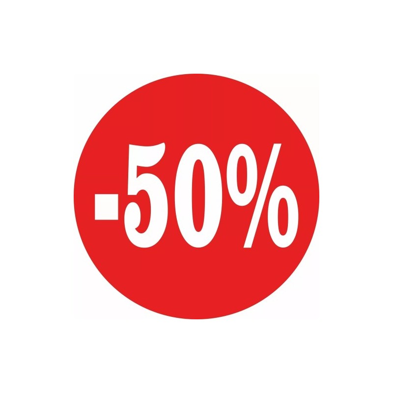 Adesivo saldi vetrofania stampa diametro 45 cm ideale Vetrine pubblicita' 50%