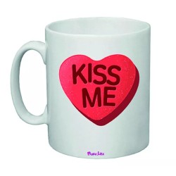 tazza mug 8x10 scritta kiss me idea regalo uomo donna san valentino amore