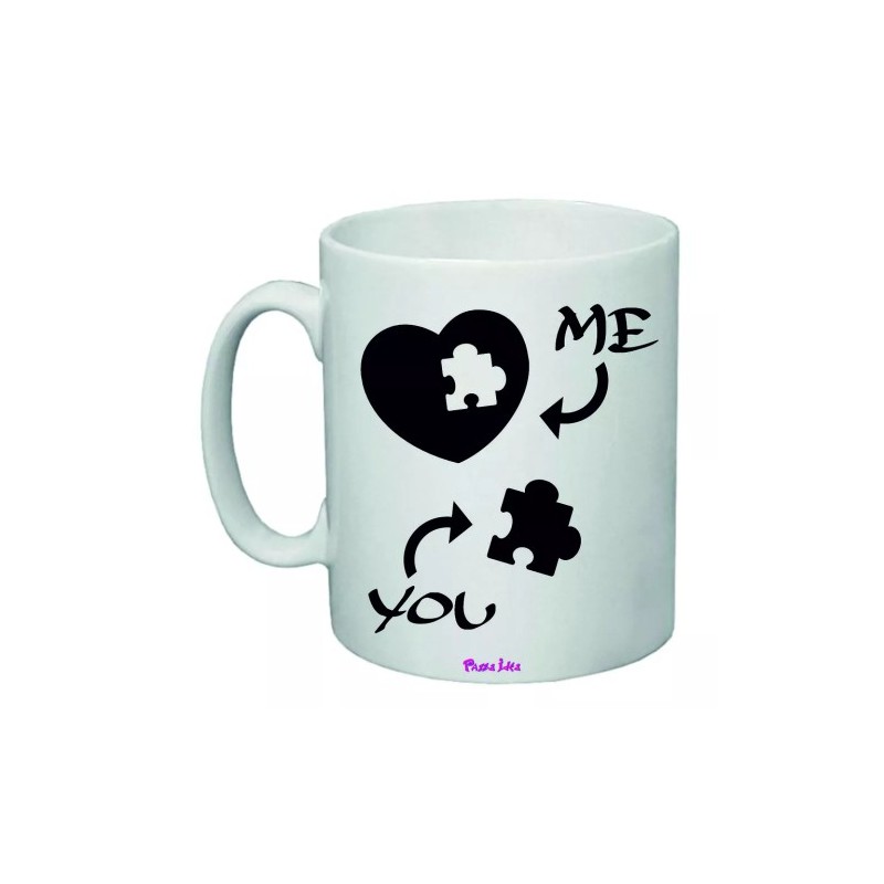 tazza mug 8x10 scritta me you cuore puzzle idea regalo san valentino uomo donna