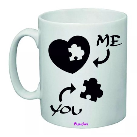 tazza mug 8x10 scritta me you cuore puzzle idea regalo san valentino uomo donna