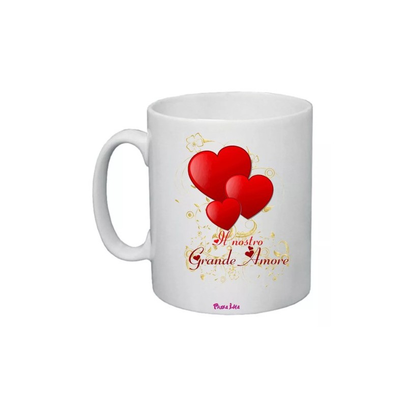 tazza mug 8x10 scritta nostro grande amore idea regalo san valentino donna uomo