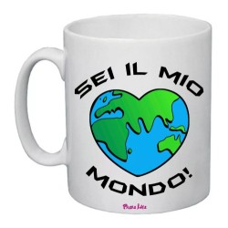 tazza mug 8x10 scritta sei il mio mondo cuore idea regalo san valentino