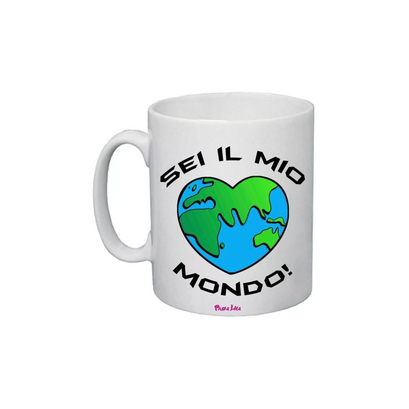 tazza mug 8x10 scritta sei il mio mondo cuore idea regalo san valentino