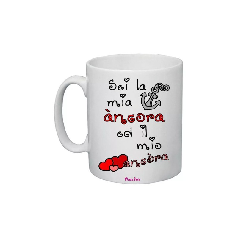 tazza mug 8x10 scritta sei la mia ancora regalo san valentino cuore amore