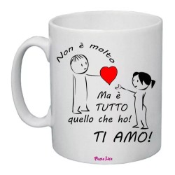 tazza mug 8x10 scritta ti amo cuore rosso idea regalo san valentino