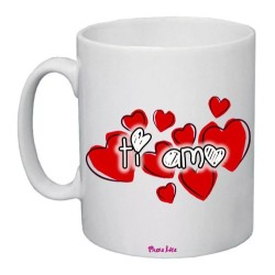 tazza mug 8x10 scritta ti amo cuori rossi idea regalo san valentino uomo donna