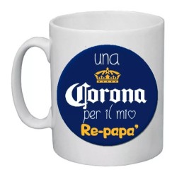 tazza mug 8x10 scritta una corona pe il mio re papà festa idea regalo compleanno