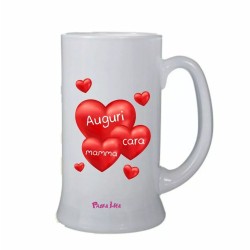 bicchiere birra vetro scritta auguri cara mamma festa regalo compleanno