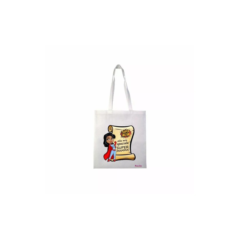 borsa 36x40 scritta alla mia speciale super mamma festa compleanno figli regalo