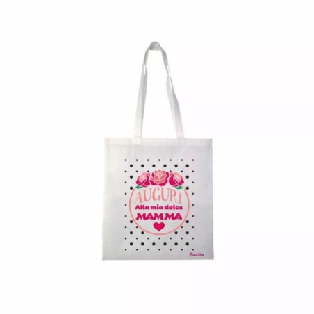 borsa 36x40 scritta auguri alla mia dolce mamma festa compleanno figli regalo