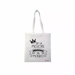borsa 36x40 scritta la migliore mamma del mondo festa compleanno figli regalo