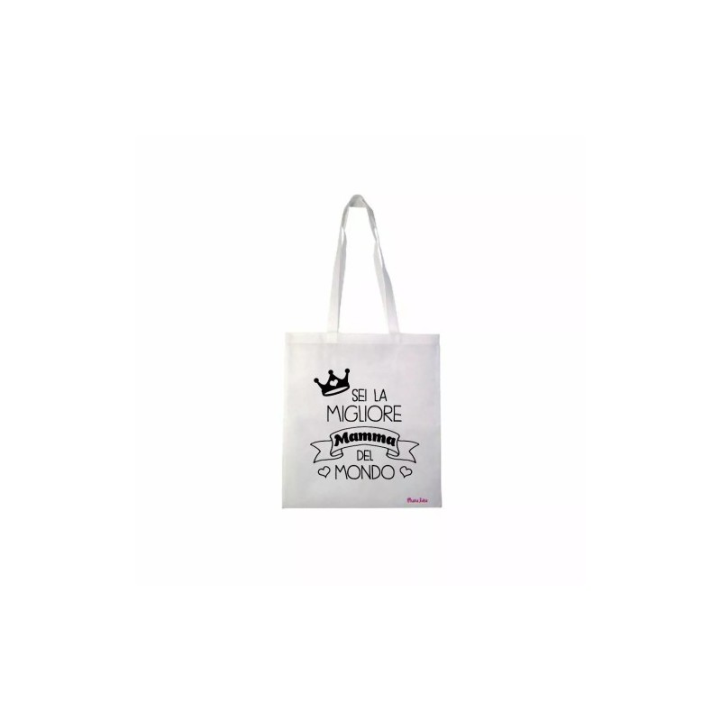 borsa 36x40 scritta la migliore mamma del mondo festa compleanno figli regalo