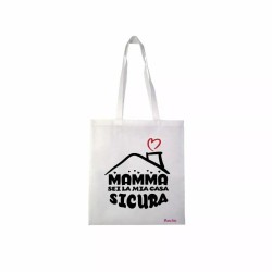 borsa 36x40 scritta mamma sei la mia casa sicura festa compleanno figli regalo