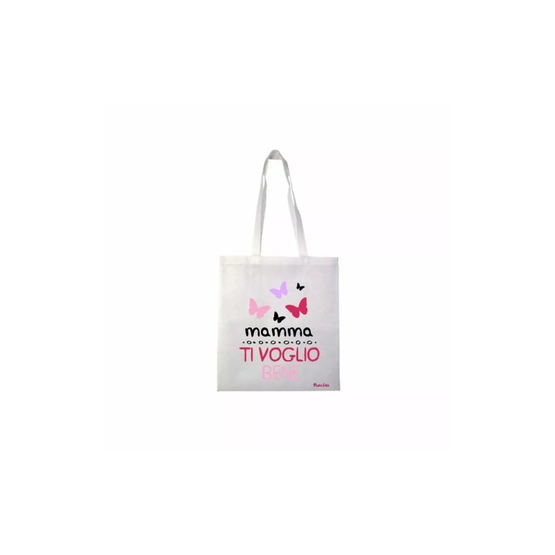 borsa 36x40 scritta mamma ti voglio bene festa compleanno figli regalo