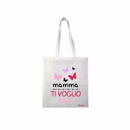 borsa 36x40 scritta mamma ti voglio bene festa compleanno figli regalo