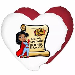 cuscino cuore scritta alla mia speciale super mamma regalo festa figli madre