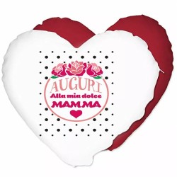 cuscino cuore scritta auguri alla mia dolce mamma regalo festa figli madre